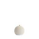 LED kynttilä pyöreä GLITTER nordic white 7x7cm