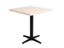 Ulkopöytä Marbel beige 70x70cm, metalli jalka