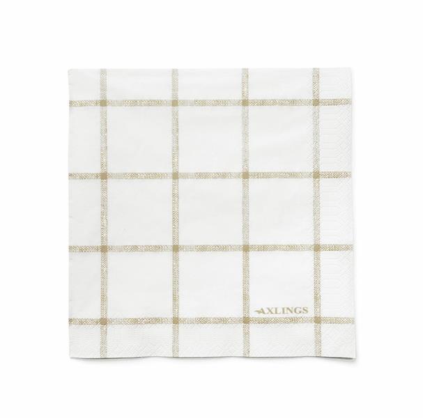 Paperiservietti, ruutu iso natural