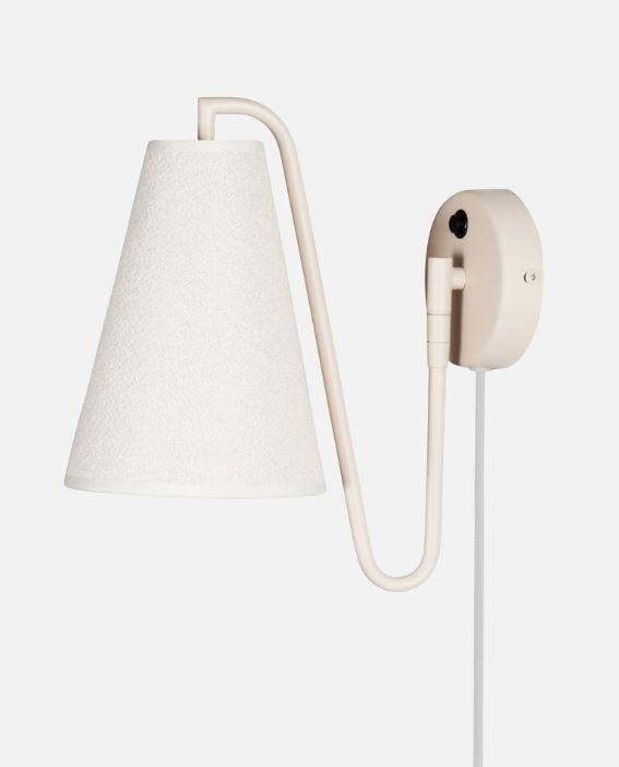 Seinävalaisin Lou Boucle valkoinen/beige