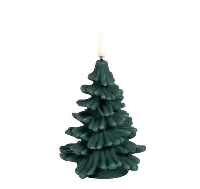 LED kynttilä- CHRISTMAS TREE 9x12 cm pine green
