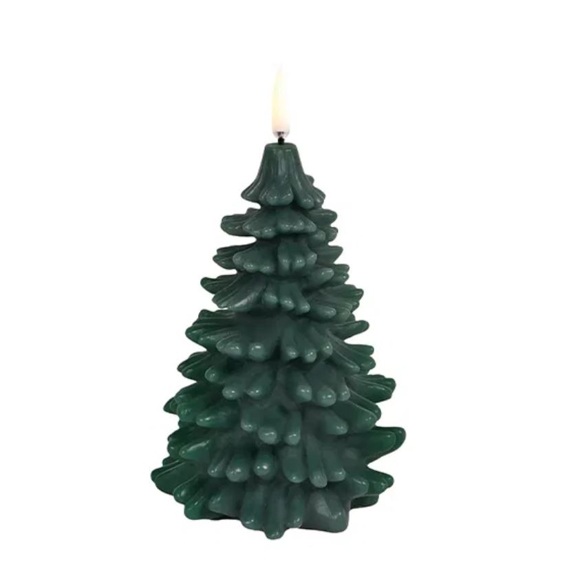LED kynttilä- CHRISTMAS TREE 10x15 cm pine green 