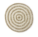 PYÖREÄ kylpyhuonematto beige Ø120 cm