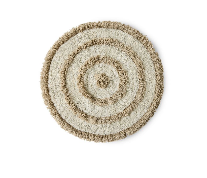 PYÖREÄ kylpyhuonematto beige Ø80 cm 