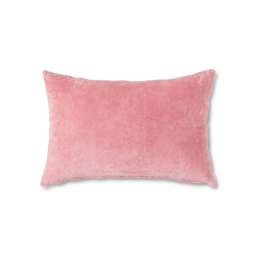Vaaleanpunainen samettityyny 60x40