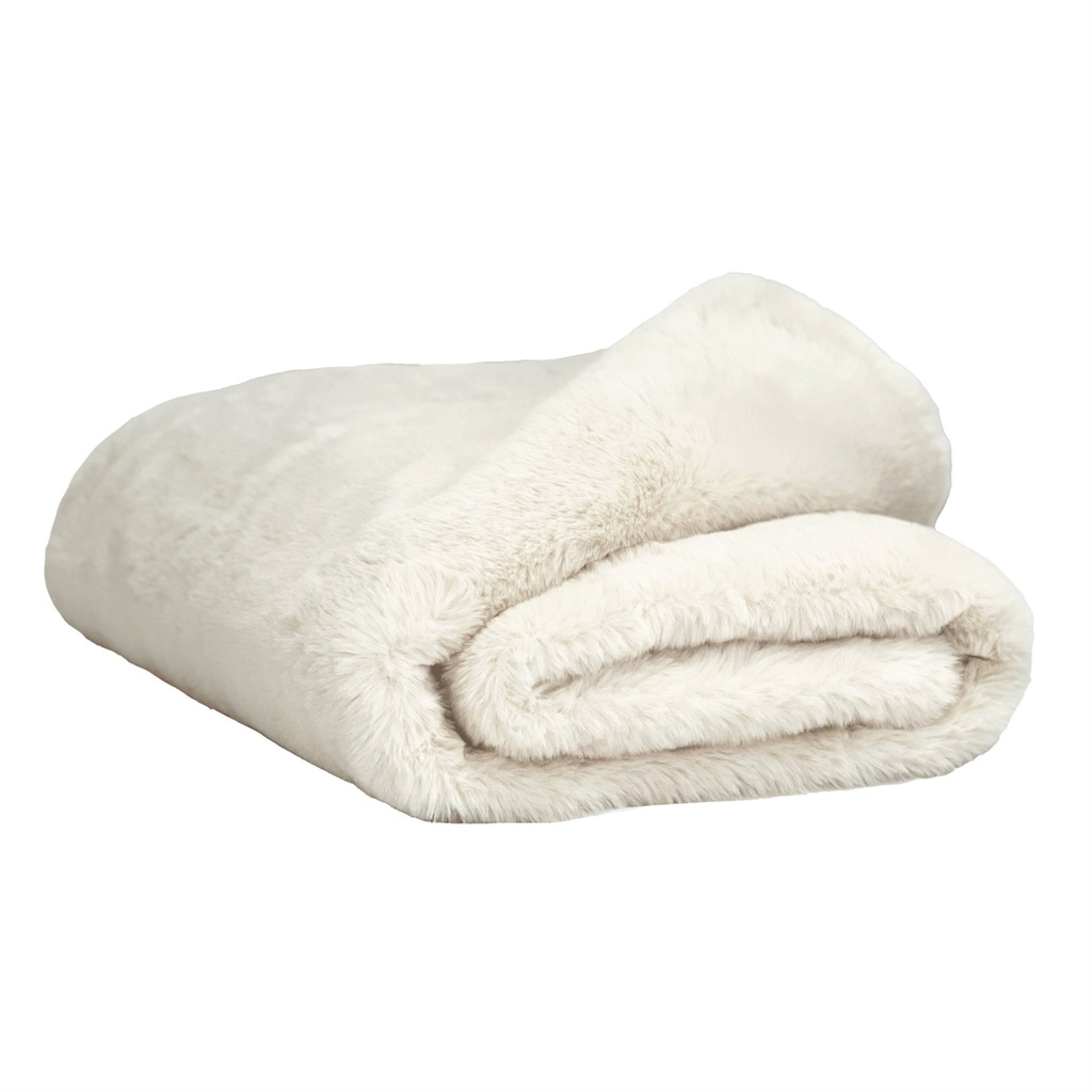 Torkkupeitto tekoturkis CHAMONIX 150x200 cm, Ivoire