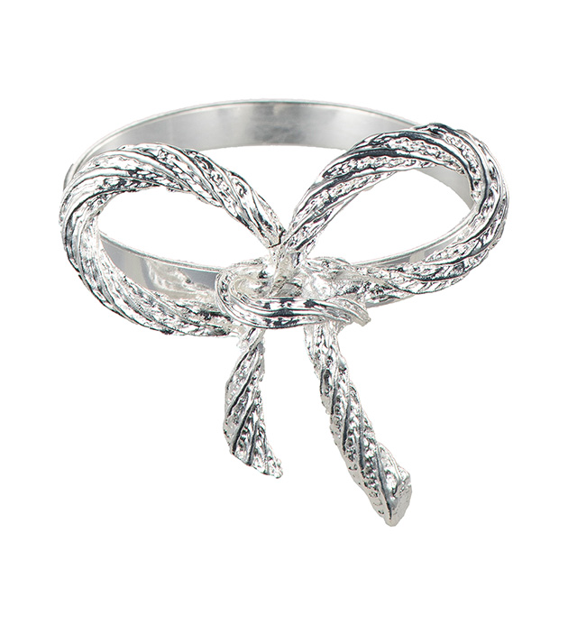 Servettirengas Natalia 4,5 cm hopea