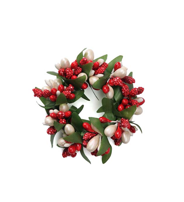 Servettirengas punaiset marjat 3 cm