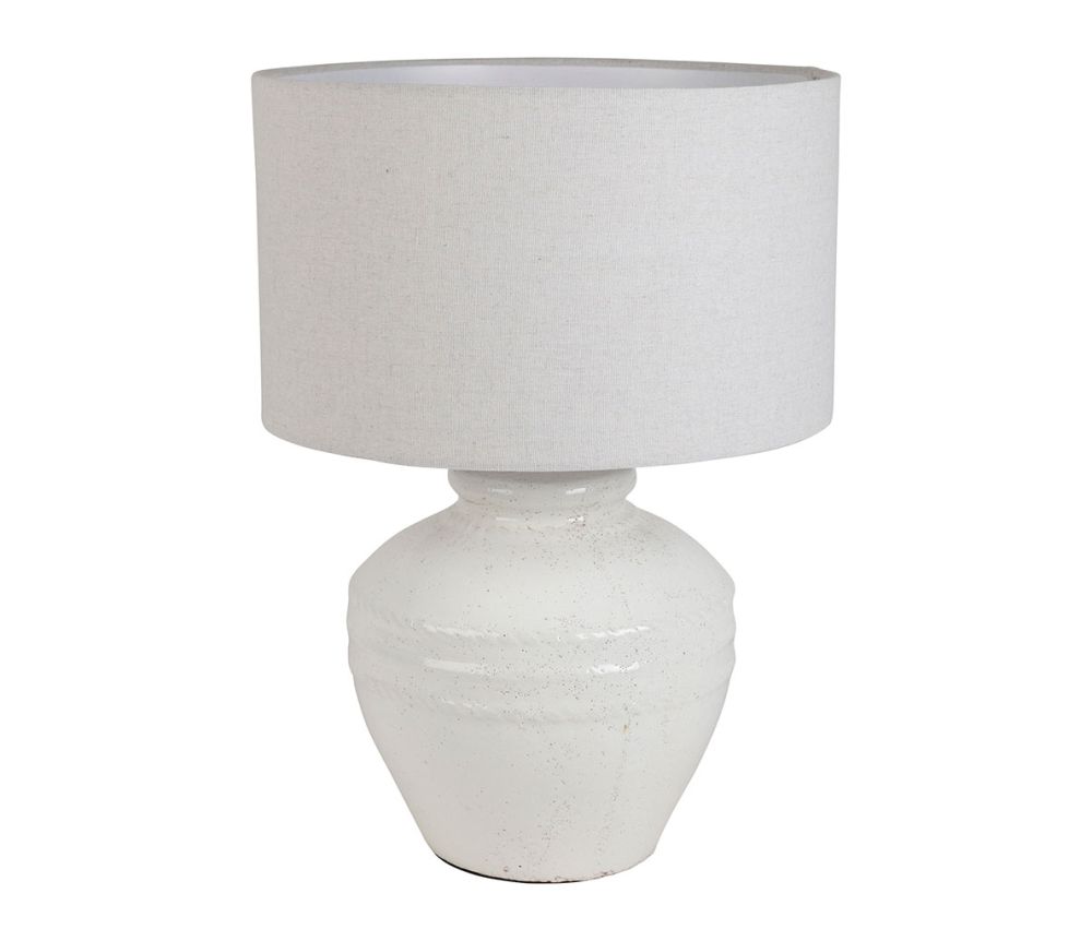 Lampunjalka + Varjostin valkoinen Terracotta 