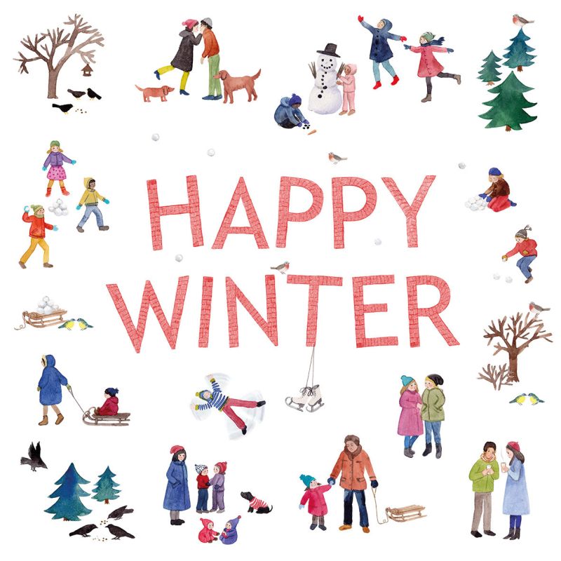 Paperiservietti Happy Winter 33x33  