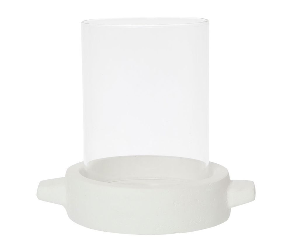 Kynttilälyhty 14 cm valkoinen