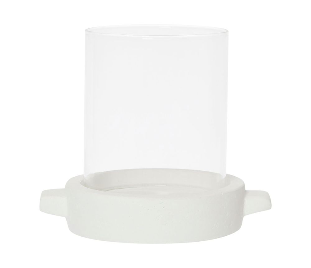 Kynttilälyhty 11 cm valkoinen 