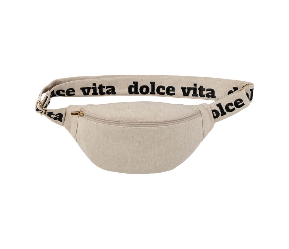 Vyölaukku Dolce Vita, luonnonvalkoinen