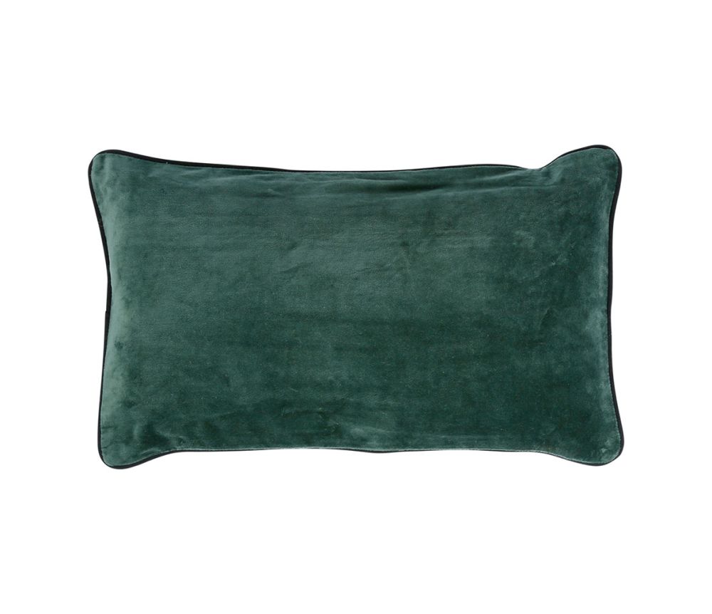 Tyynynpäällinen puuvillasametti vihreä 30x50cm