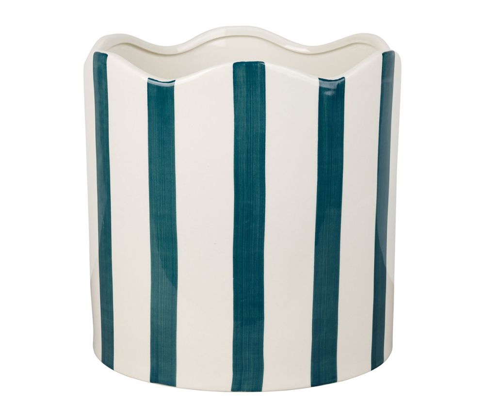 Kukkaruukku Raita vihreä iso