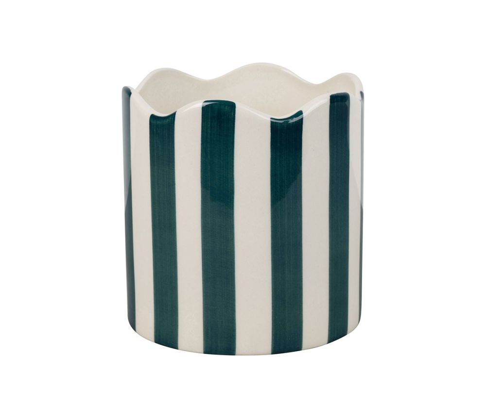 Kukkaruukku Raita vihreä pieni