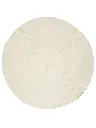 Pyöreä villamatto Merino valkoinen 160cm