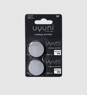 [UL-BA-2477] Paristot CR 2477, 3V, 900mAh, 2kpl (LED-tuikkukynttilälle)