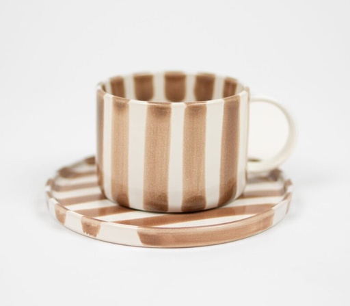 [HH014812] Kuppi Monica beige-valkoinen