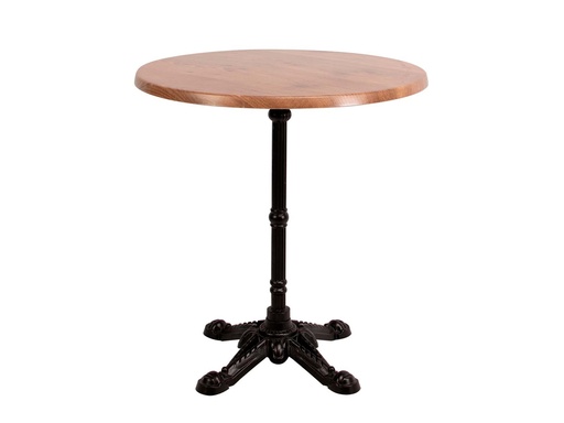 [610033] Ulkopöytä Bistro wood 70cm, metalli jalka 