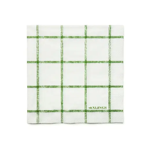 [2019-37] Paperiservietti, ruutu iso vihreä