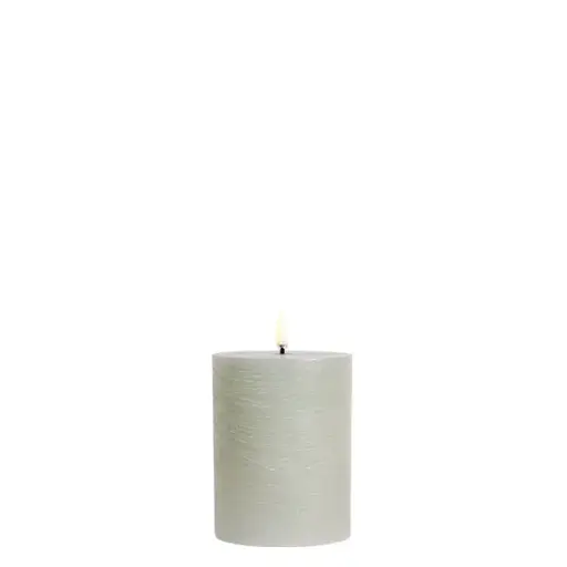 [UL-PI-DG-C78010] LED-kynttilä 7,8x10 cm Dusty Green, Rustic