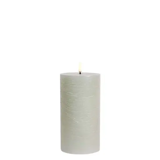 [UL-PI-DG-C78015] LED-kynttilä 7,8x15 cm Dusty Green, Rustic