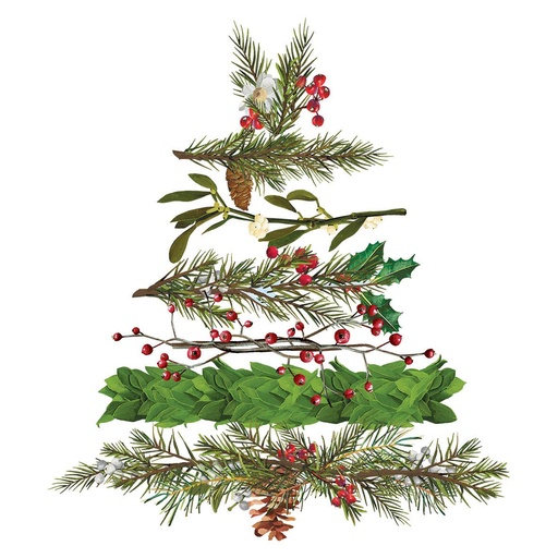 [325001432] Paperiservietti Christmas Arbor 25x25cm