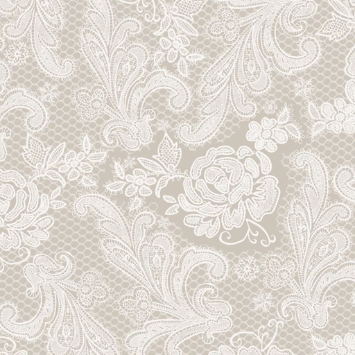 [1331341] Paperiservietti Lace Royal Taupe 33x33 