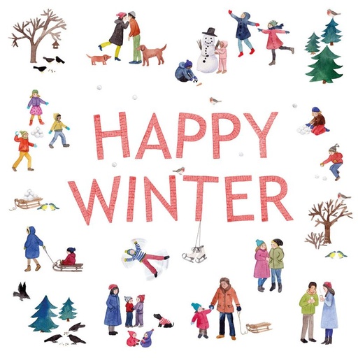 [333003161] Paperiservietti Happy Winter 33x33  