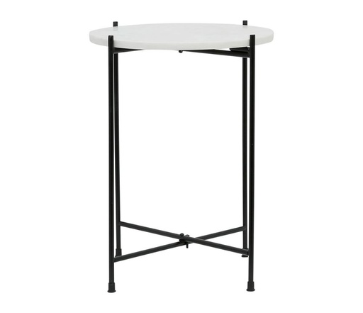 [77590] Sivupöytä White Marbel