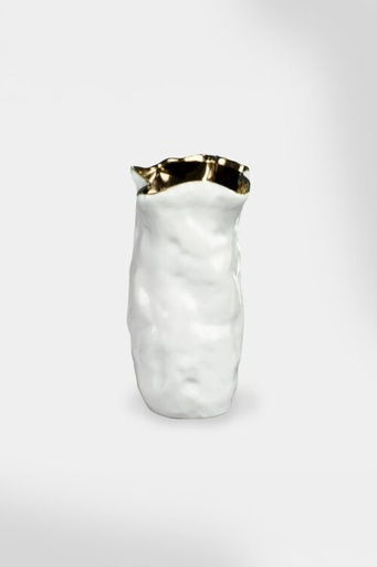 [YU010910] Vaasi Dimple valkoinen-kulta