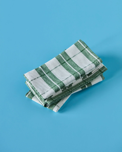 [900000638] Kangasservietti Chef vihreä, 4 kpl