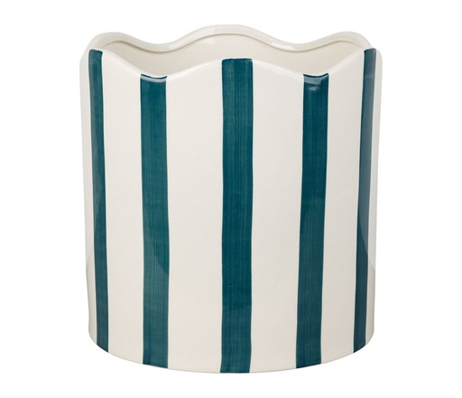 [79462] Kukkaruukku Raita vihreä iso