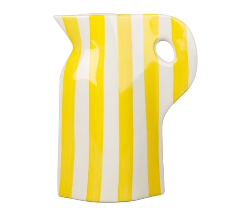 [79470] Vaasi kannu kelta-valko raita