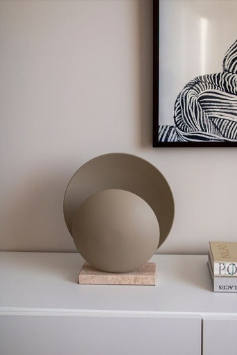 [220802] Pöytävalaisin ORBIT beige/travertiini