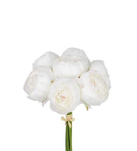 [3676-10] Tekokukka Pioni Valkoinen