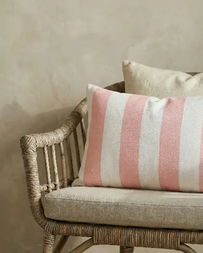 [CCST46PI] Tyynynpäällinen Rosa Raita 40 x 60cm 