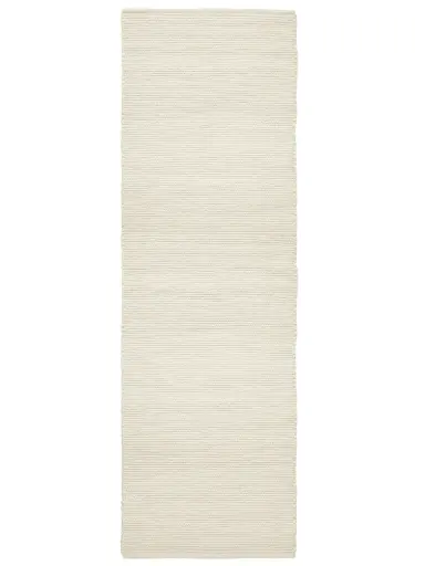 [PU250OW] Käytävämatto Merinovilla valkoinen 250cm