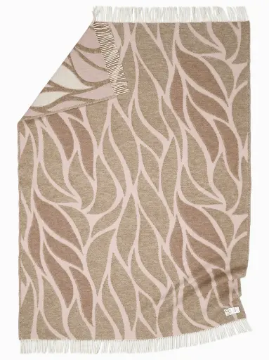 [THFOPI] Rosa Lehtikuvioinen villa-viltti