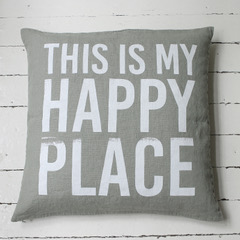 [HLTWK3green] Heaven Tyynynpäällinen Happy Place Eucalyptus vihreä 50x50cm