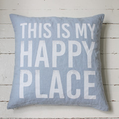 [HLTWK3blue] Heaven Tyynynpäällinen Happy Place vaaleansininen 50x50cm