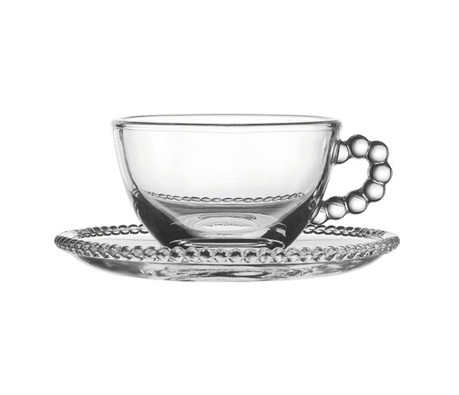 [10094] Teekuppi ja aluslautanen Pearls