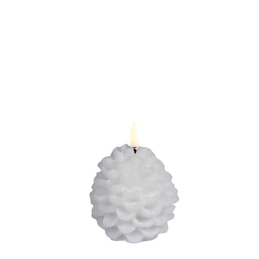 [UL-PC-NW0707] LED kynttilä  PINE CONE, Nordic white, 7x7 cm