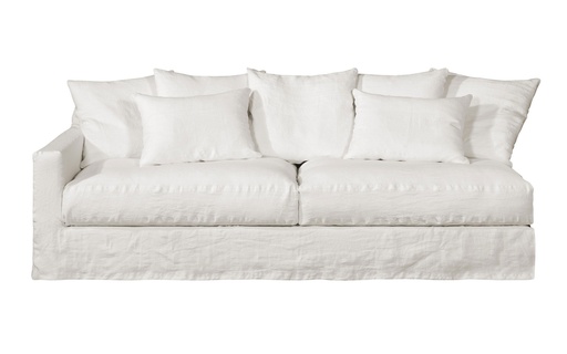 [1790191F] Sohvamoduuli 195cm vasen käsinoja Chanelle XL Newlin valkoinen