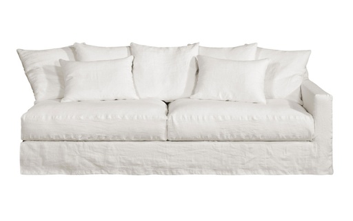 [1790192F] Sohvamoduuli 195cm oikea käsinoja Chanelle XL Newlin valkoinen