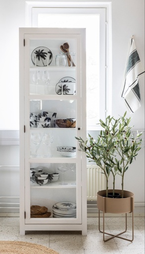 [BL3336L-K6-M116N] Vitriinikaappi BISCOTTI valkoinen