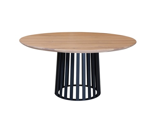 [128202-30250] Ruokapöytä Bellante 128cm öljytty tammi natural - musta jalka