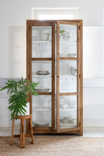 [BL3367-K6-S540L-M1160N] Vitriinikaappi DONYA natural-valkoinen