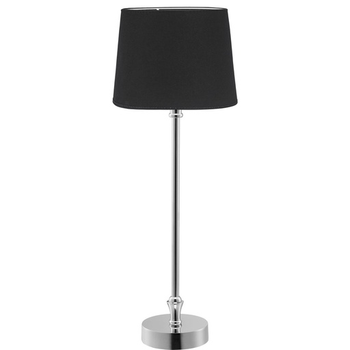 [71001-420-FR09] Pöytävalaisin ja varjostin LIAM kromi/musta